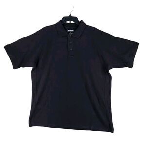 Vertx Polo Shirt Mens XL Black Pique Cotton SS Sleeve Pocket